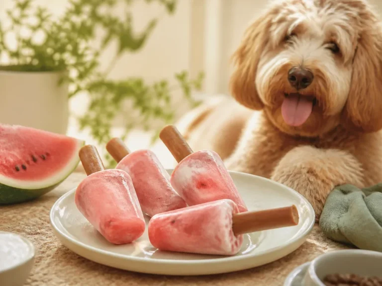 Wassermelonen-Joghurt-Eis am Stiel für Hunde