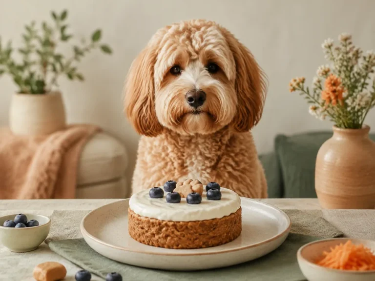 Kleine Hunde-Geburtstagstorte mit Joghurt-Topping