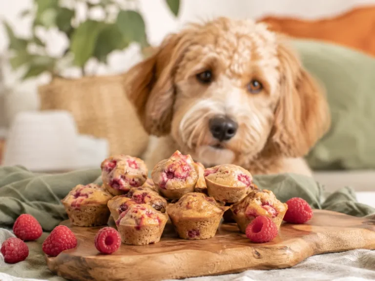 Mini-Muffins mit Joghurt und Himbeeren für Hunde
