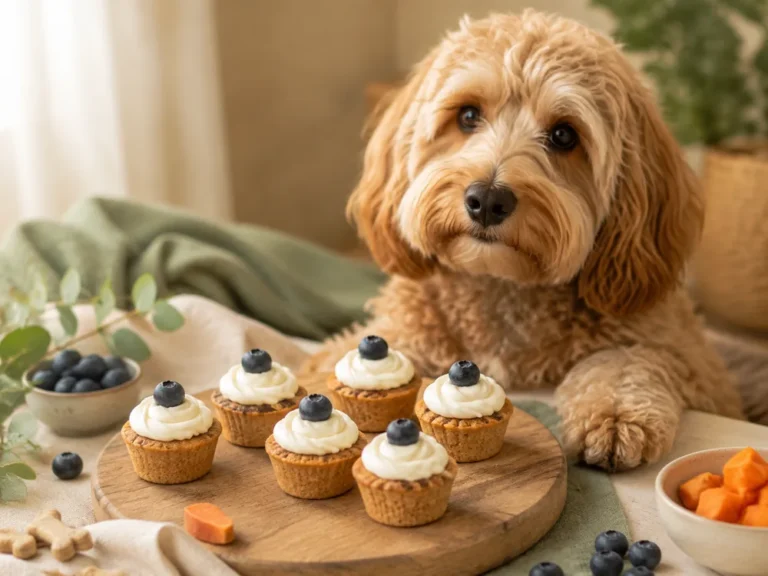 Kleine Pup-Cakes mit Joghurt-Topping