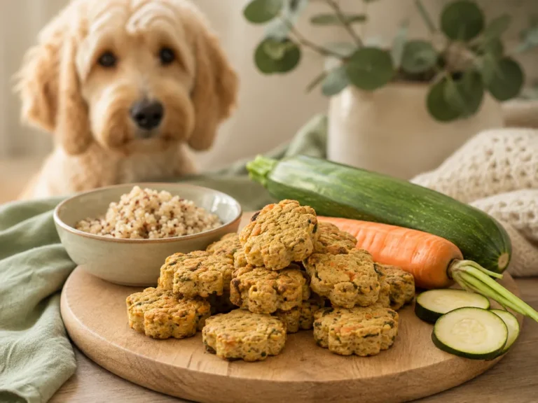 Quinoa-Gemüse-Kekse für Hunde mit Karotte und Zucchini