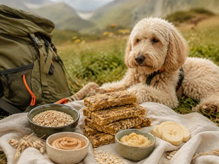 Energieriegel für Hunde bei einer Wanderpause