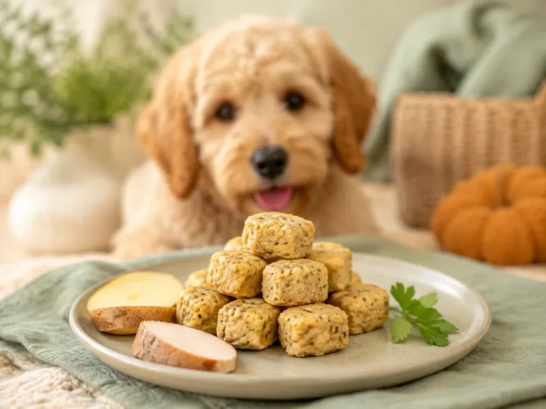 Kleine Hühnchen-Häppchen für Welpen